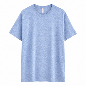 Melange Sky Blue Basic T-Shirt